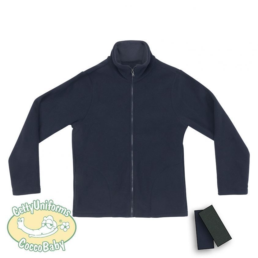 felpa in pile per bambini con zip